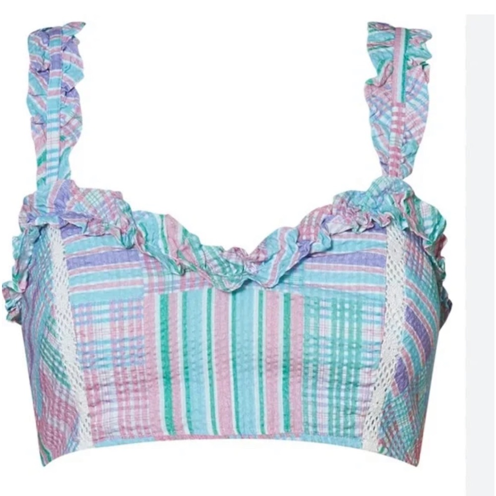 LoveShackFancy Candyland Mireya Bralette & Corbette Skirt Set NWT - Picture 3 of 11